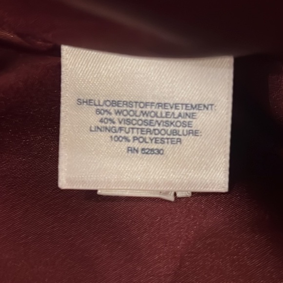 Land’s End Wool Fit and Flare Coat | Women’s Size 4 Tall | Deep Claret | $38.00 - Picture 7 of 8